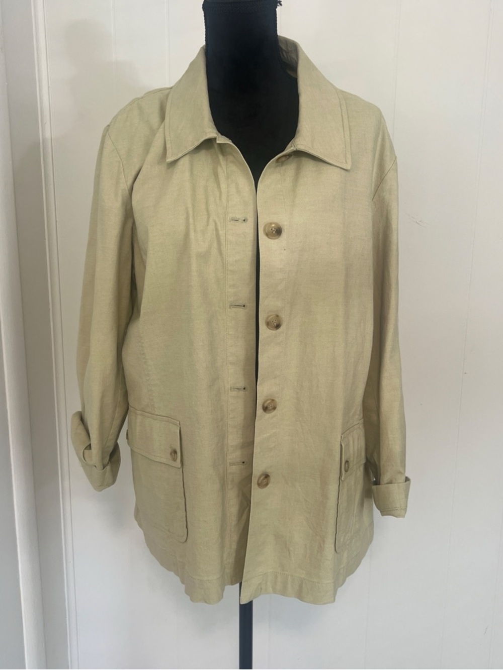 Sigrid Olsen Sport Size XL Oversized Blazer Jacket Cotton